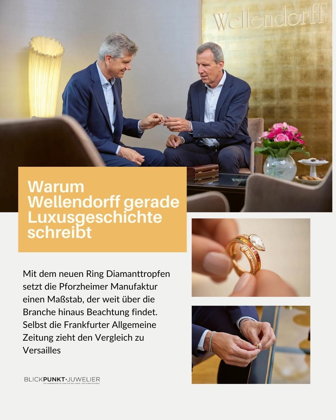 Wellendorff FAZ Diamanttropfen Ring