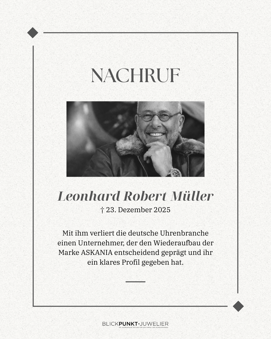 Askania Leonhard Robert Müller Nachruf