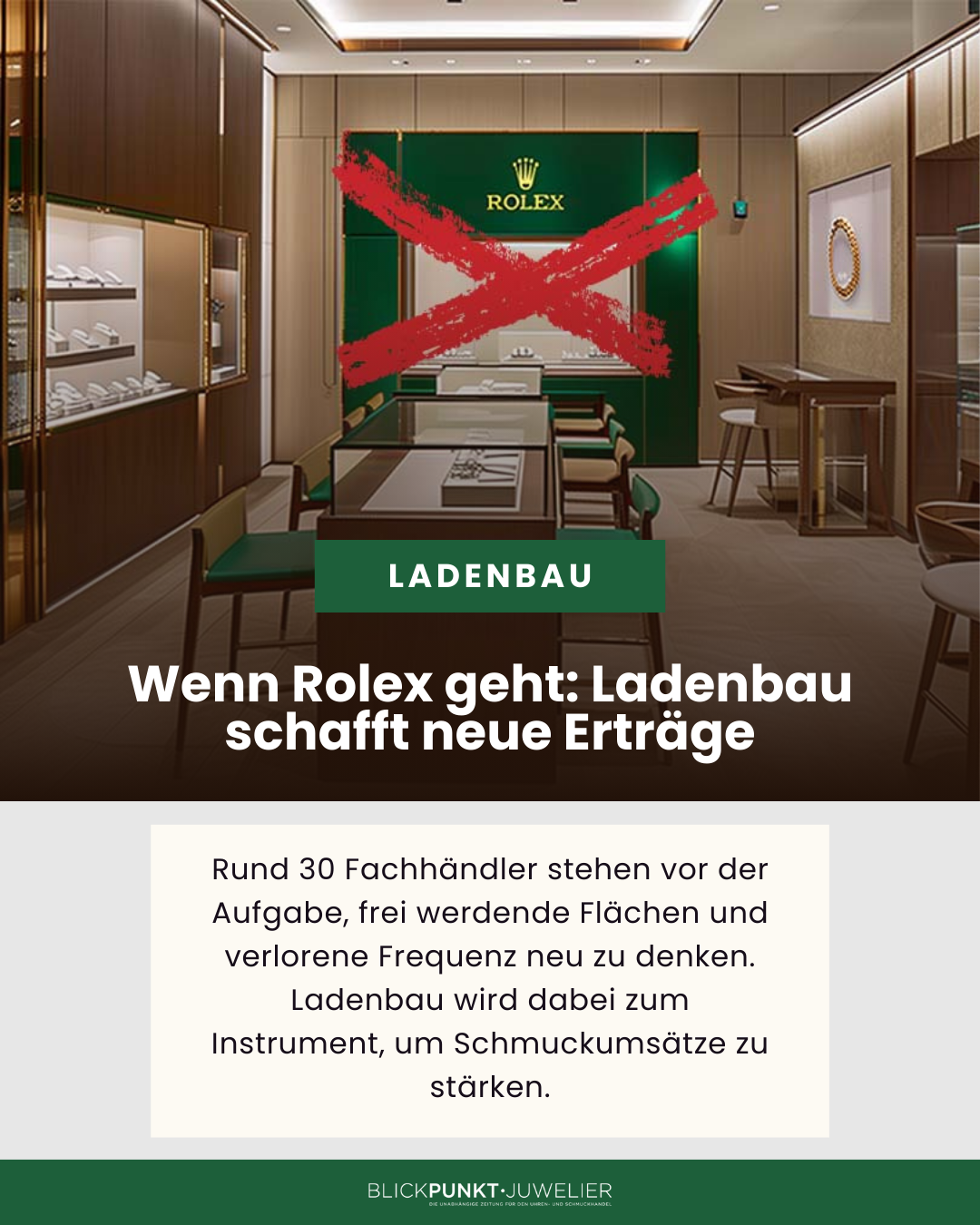 Ladenbau Rolex Fläche nutzen