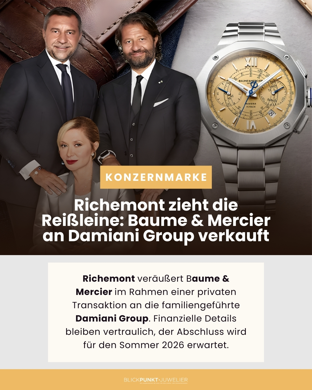 Richemont verkauft Baume & Mercier an Damiani Group