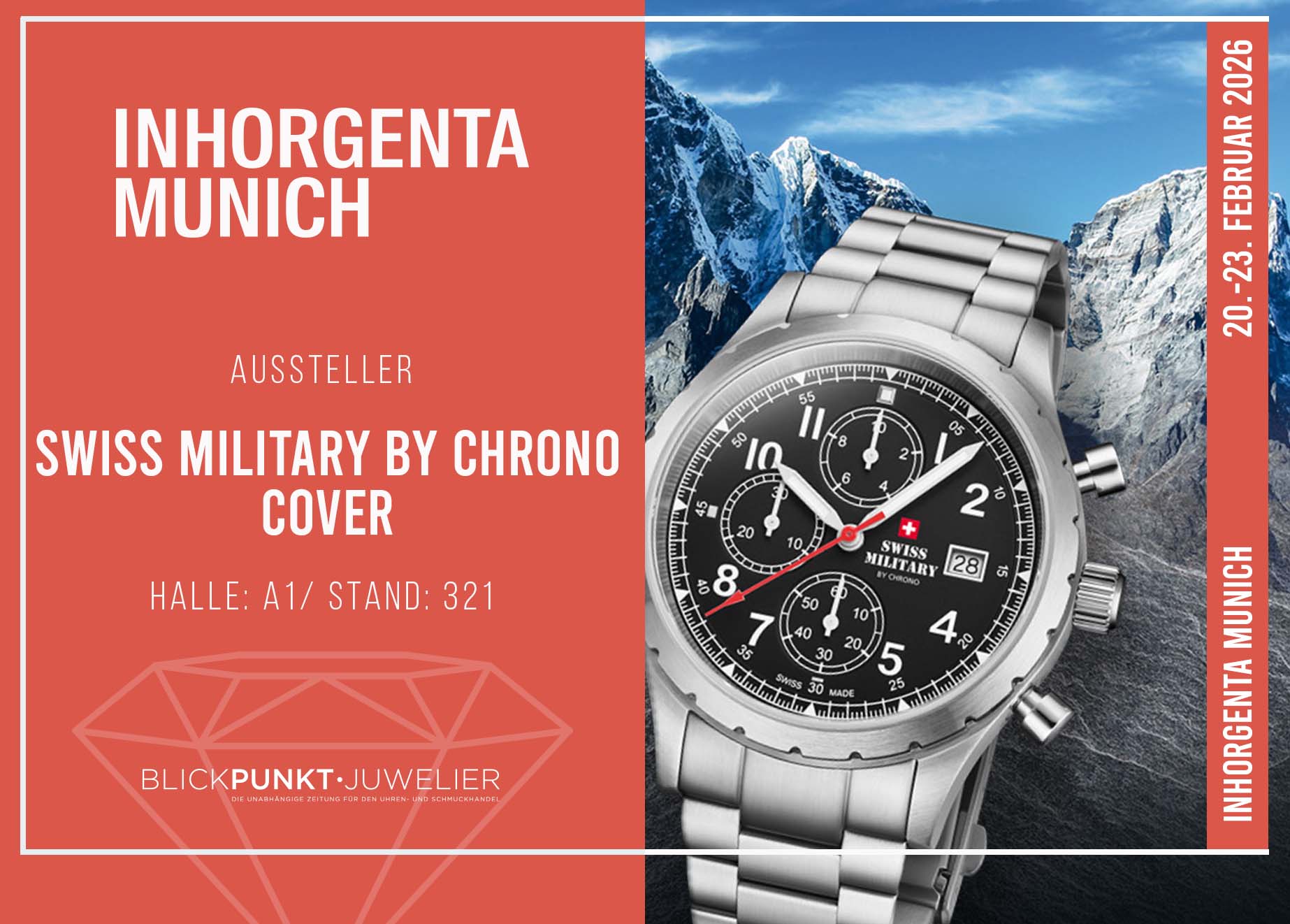 Swiss Military by Chrono zeigt auf der Inhorgenta 2026 robuste Neuheiten von der limitierten Diver Automatic bis zum Solar-Quarz-Chronographen.