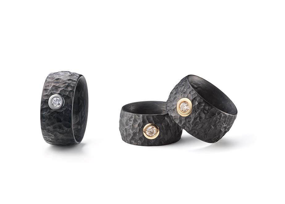 Schwab Gold und Platinschmiede Carbon Ringe Schwab Gold und Platinschmiede Carbon Ringe