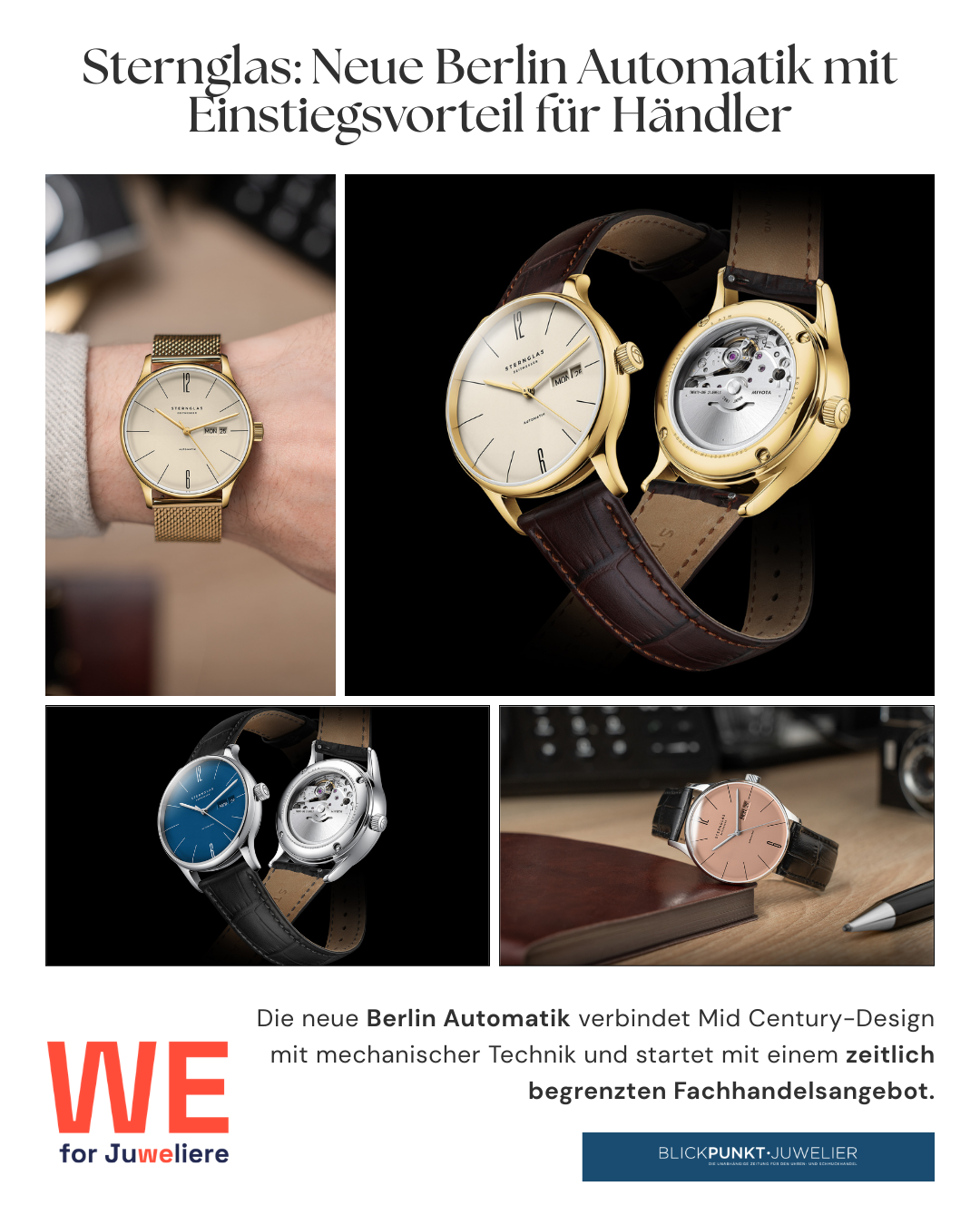 Sternglas Berlin Automatik Fachhandelsangebot WE for Juweliere