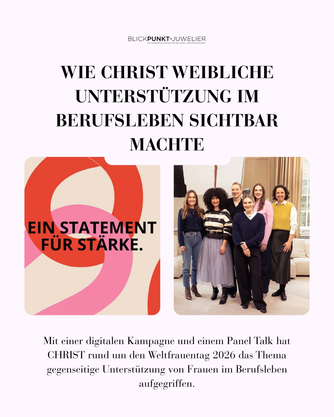 CHRIST Weltfrauentag Kampagne 2026 BPJ