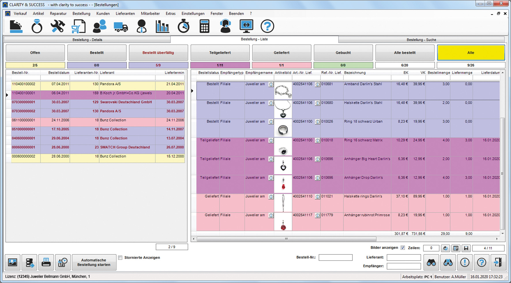 Clarity & Success_Beispiel Bestellwesen
