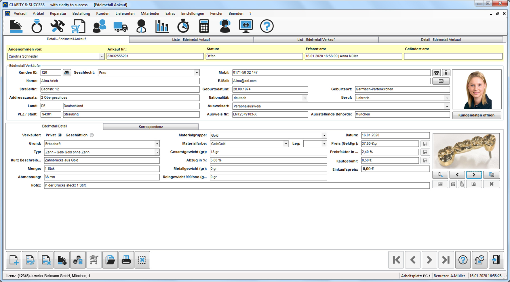 Clarity & Success_Edelmetall-Ankauf