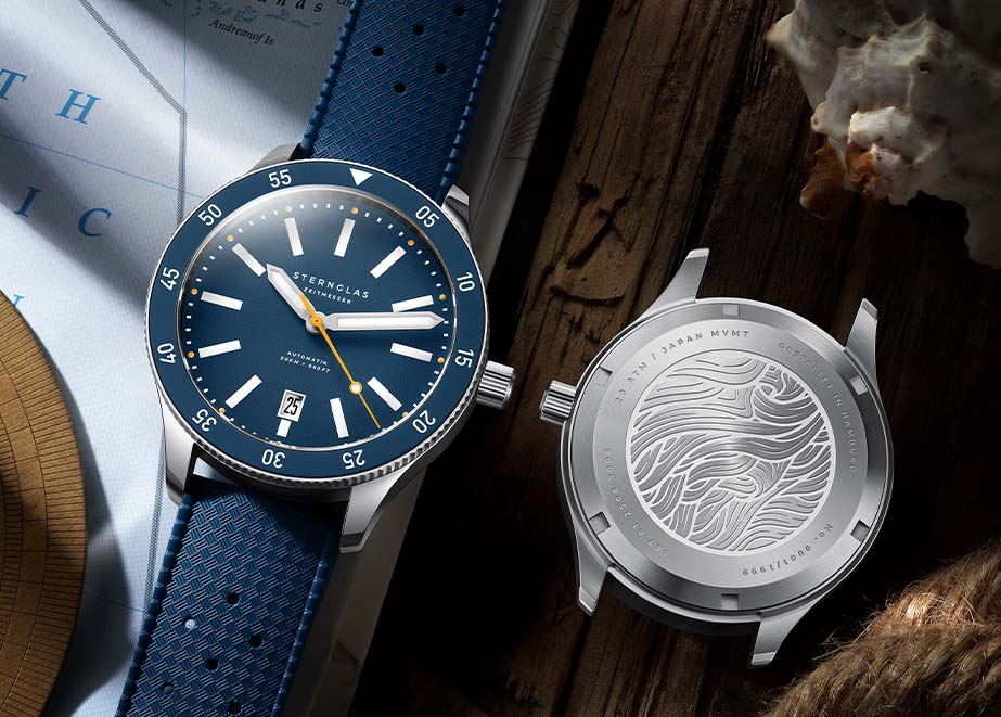 Sternglas Marus 2.0 Edition Küste dunkelblau silber _ Kautschuk 20 dunkelblau