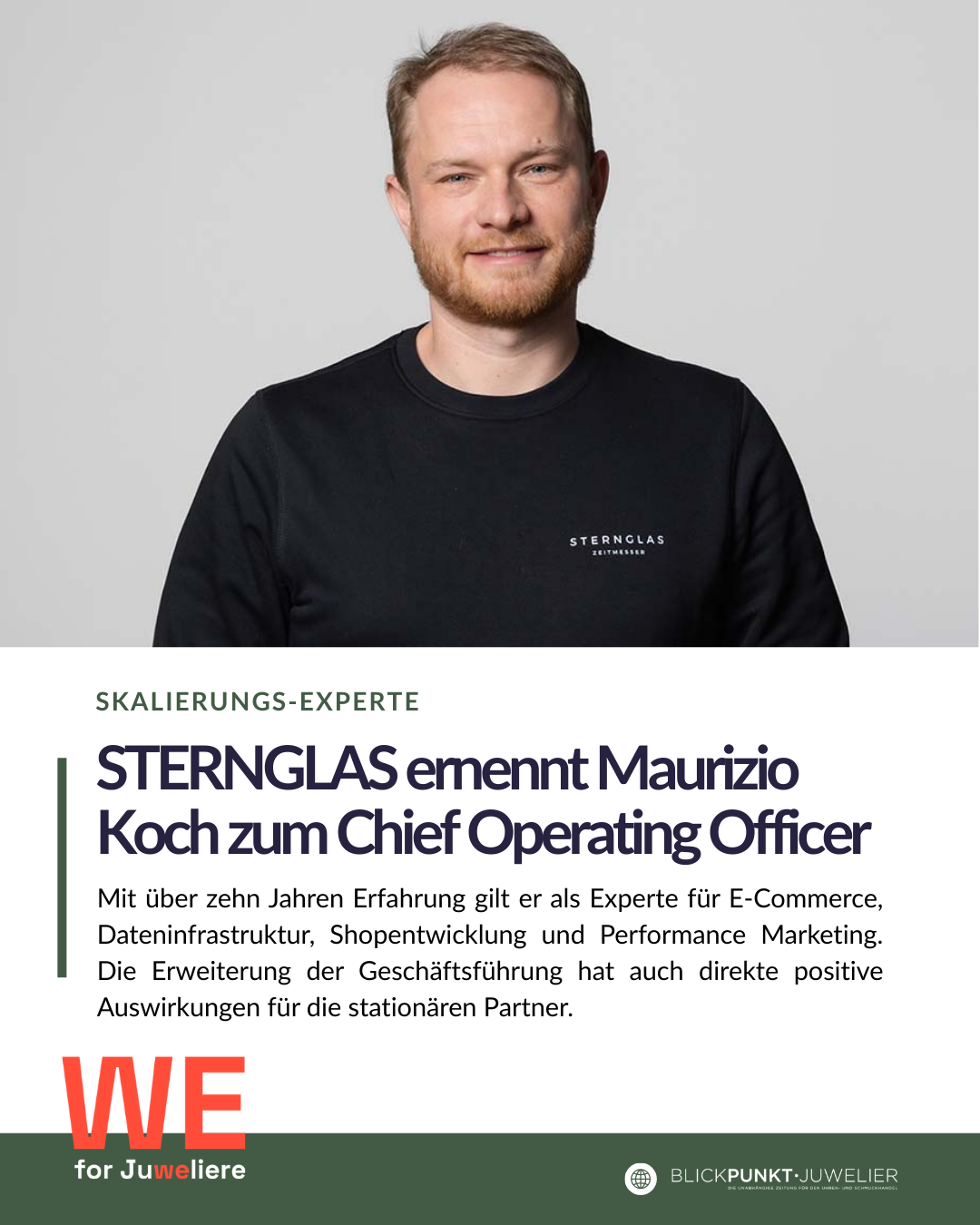 Sternglas Maurizio Koch COO Sternglas Maurizio Koch COO