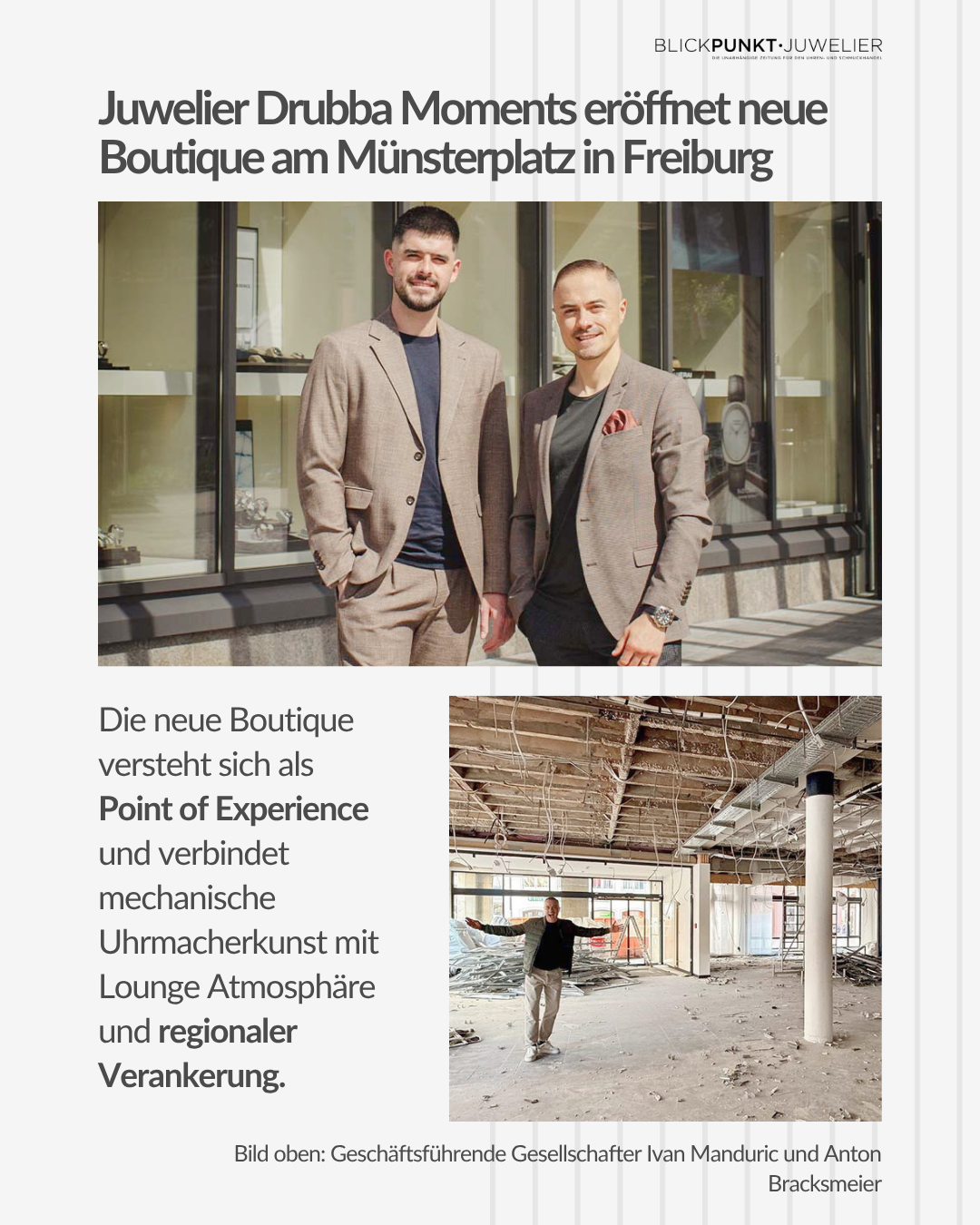 Juwelier Drubba Moments neue Boutique Münsterplatz Freiburg