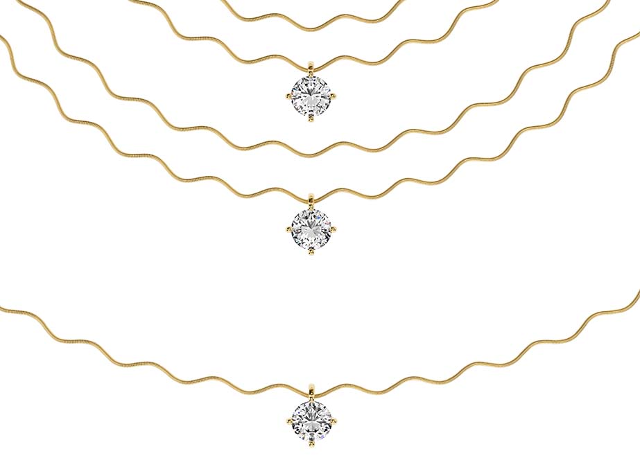 Niessing Schnur Welle Amantis Anhänger Niessing Schnur Welle Amantis Anhänger