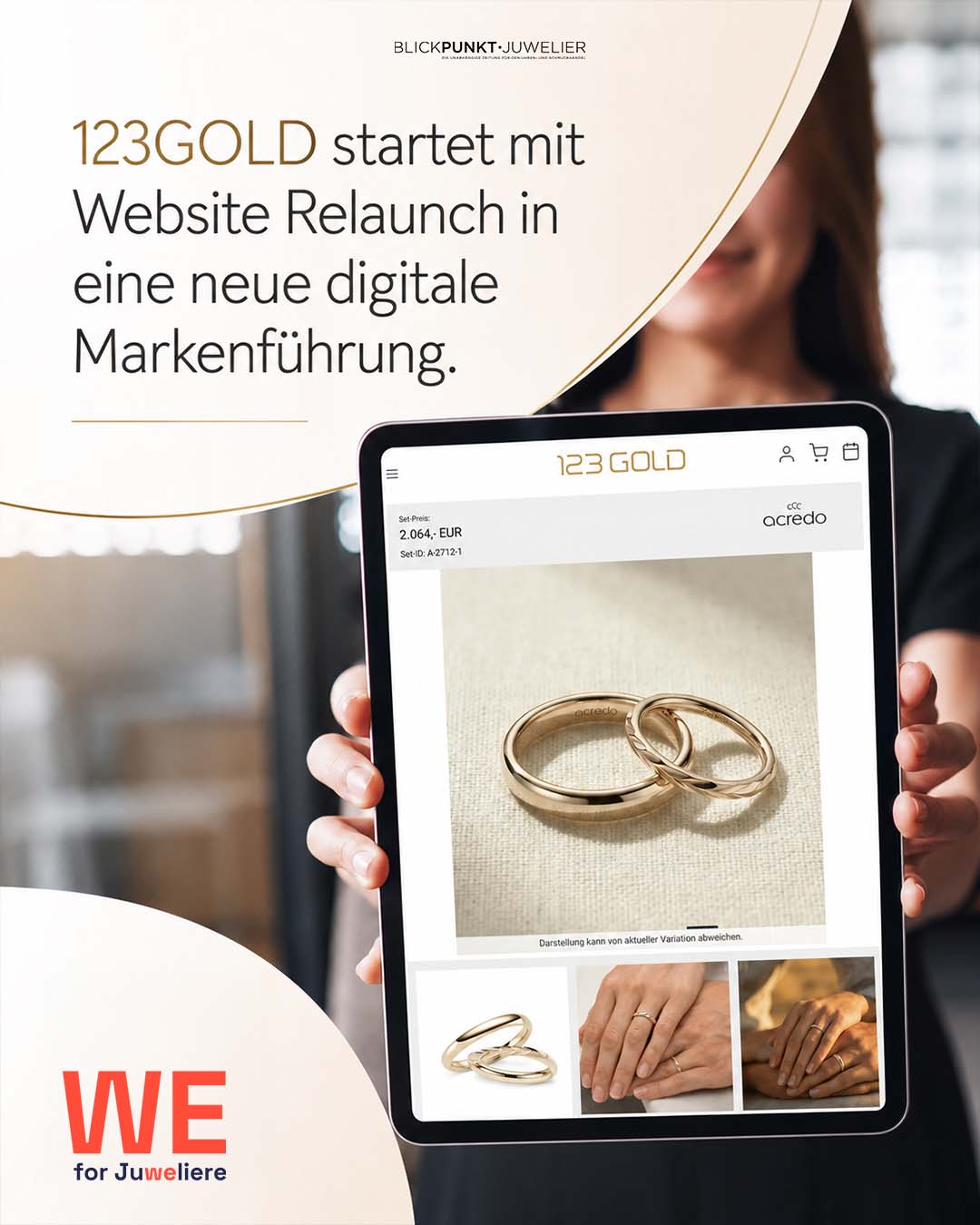 123GOLD neue Website WE for Juweliere