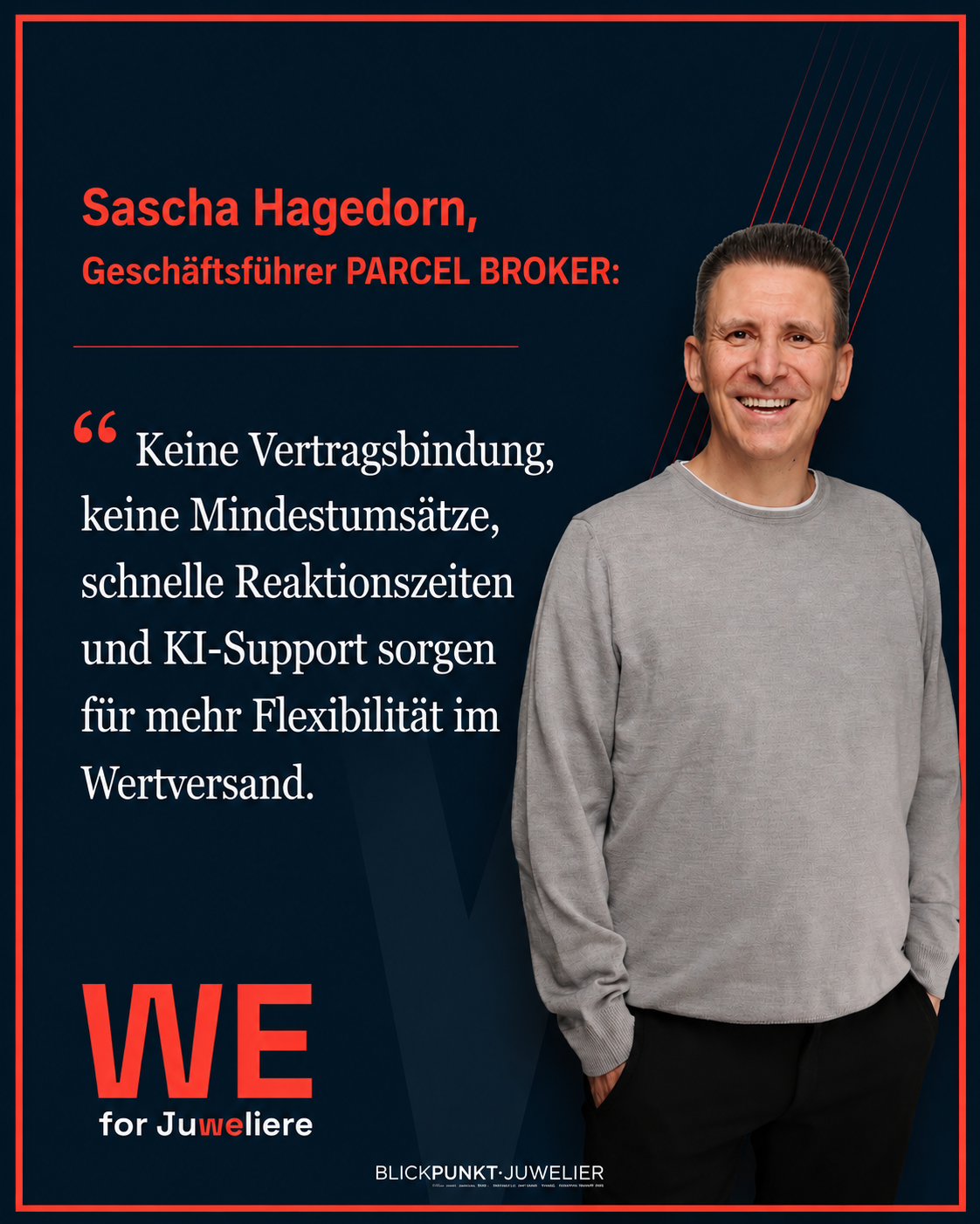 Parcel Broker WE for Juweliere Sascha Hagedorn