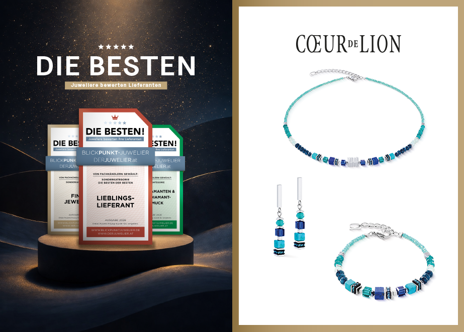 DIE BESTEN 2026: Coeur de Lion überzeugt bei Schmuck, Service und POS