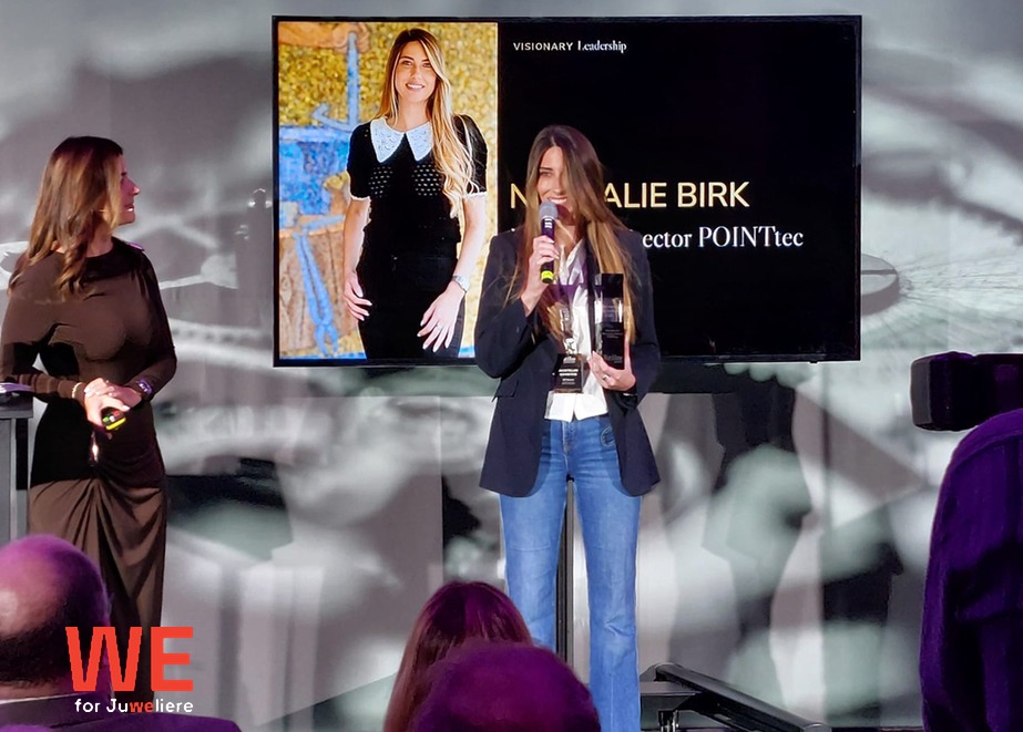 Nathalie Birk von POINTtec bei der Preisverleihung auf der WatchTime Düsseldorf 2026